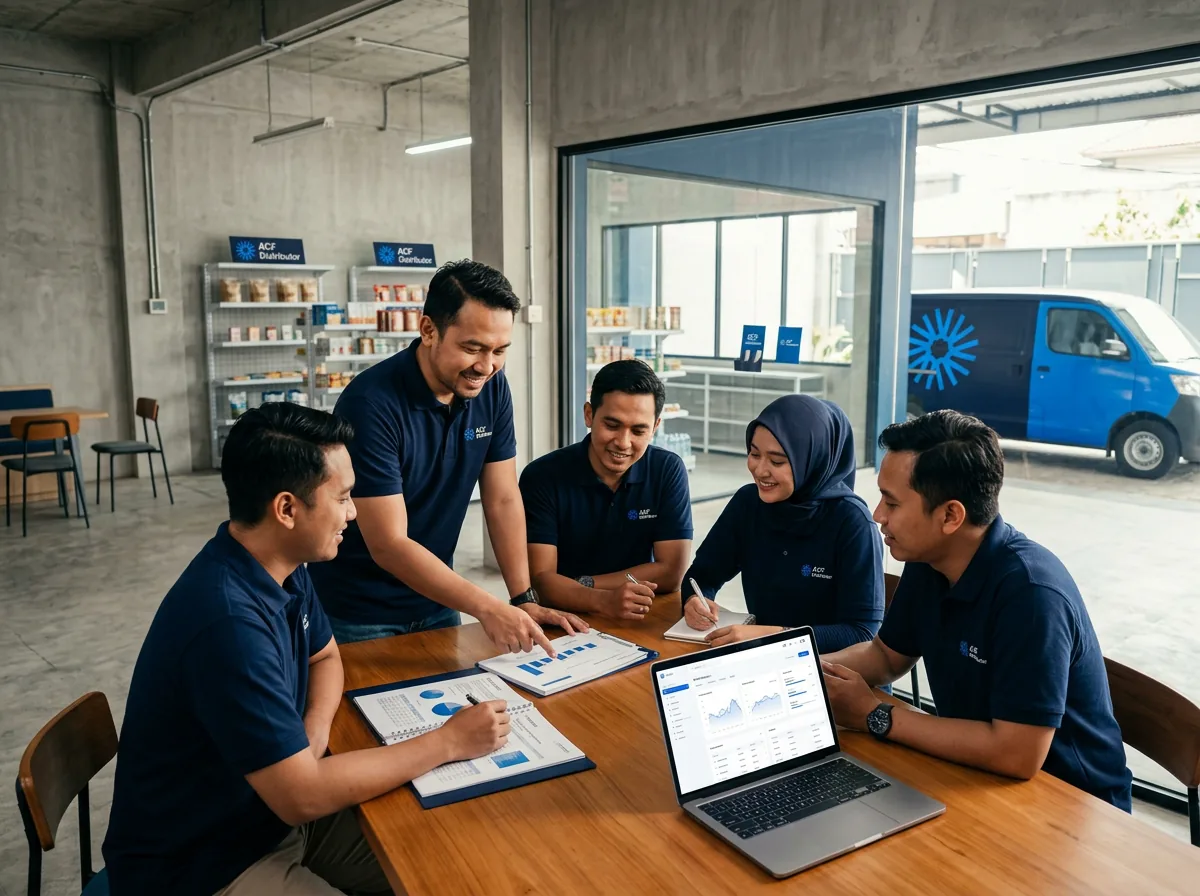 Tim ACF Distribution di kantor dan gudang Sukoharjo